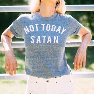 Like new Not Today Satan tee shirt